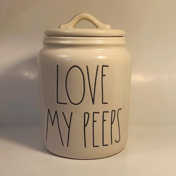Rae Dunn Other - Rae Dunn Ceramic Canister with 'Love My Peeps' Text